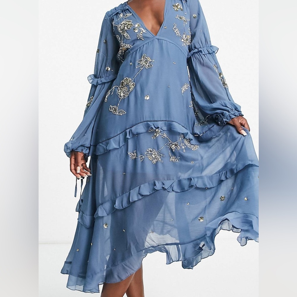 Asos embellished midaxi dress